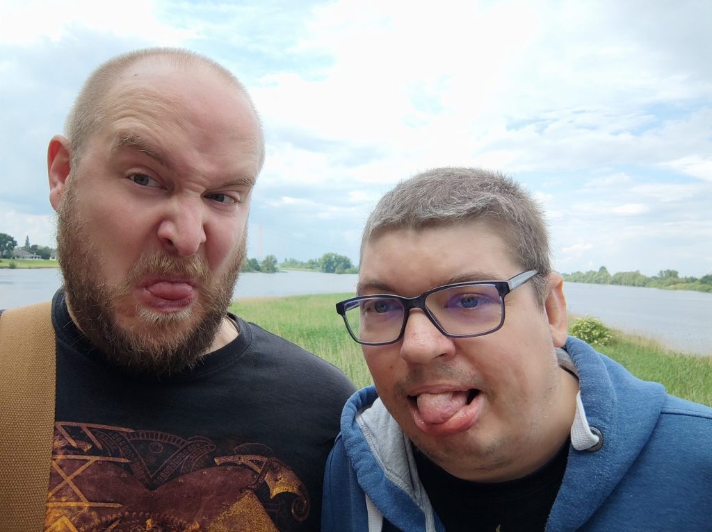 Die Gesichter unserer beiden Chaoten. Photo by Johannes