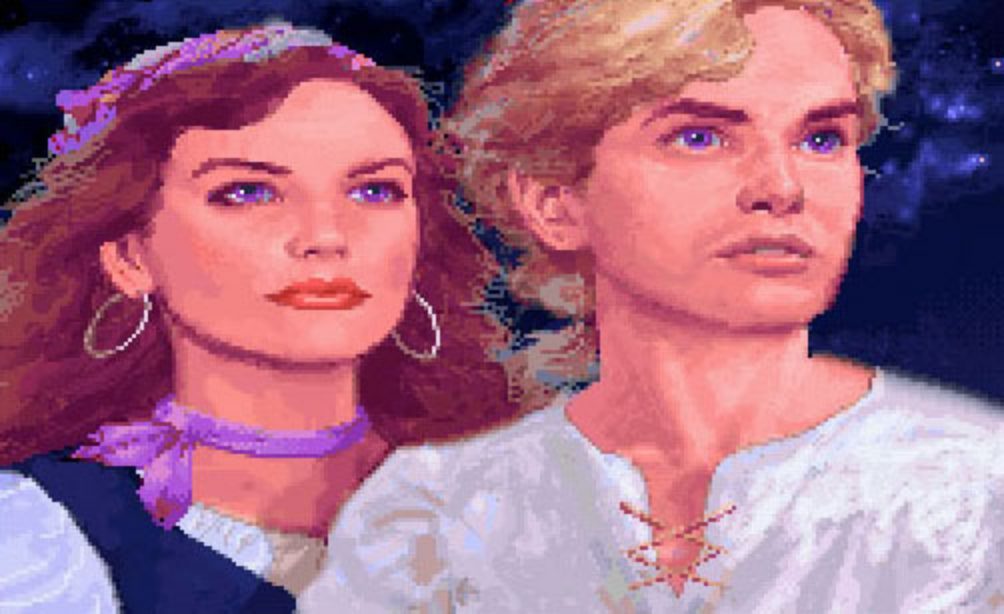 Elaine und Guybrush schauen verträumt in die Ferne